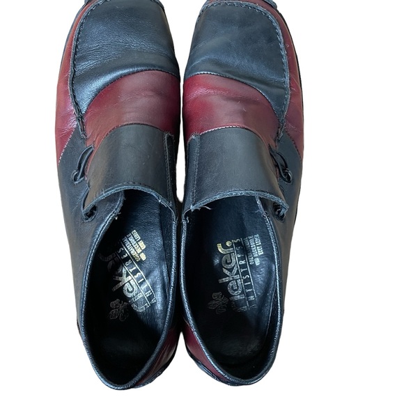 Rieker Celia Slip on Loafer Shoe Black/Red Leather Women’s Size 41 (10.5) - Picture 10 of 10